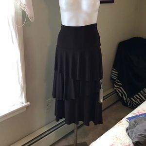 Last Tango Brown Layered Skirt Size Med